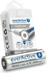 Punjaiva baterija EverActive 18500 Li-ion 3,7 V 2100 mAh USB-C