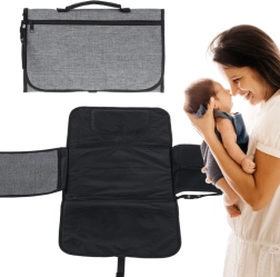 Putna podloga za presvlačenje s preklopnom torbom – siva