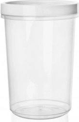 Okrugli spremnik za hranu s brtvom, navojni poklopac 1,6 l