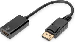 Aktivni adapter DisplayPort na HDMI, 0,2 m, 4K UHD, crni