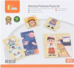 Viga drveno memory zanimanja – 24 dijela, 8 profesija