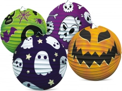 halloween papirnati lampion kugla 25 cm, 4 motiva