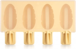 Silikonski kalup za sladolede s poklopcem žuti