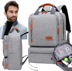 Studentski školski ruksak svijetlosivi