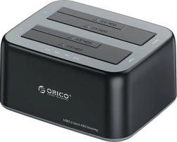 Orico priključna stanica za 2.5"/3.5" HDD/SSD s kloniranjem, USB 3.2 Gen 2 10 Gb/s, crna