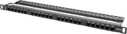 Patch panel s 24 portova 0.5U Cat.5e crni