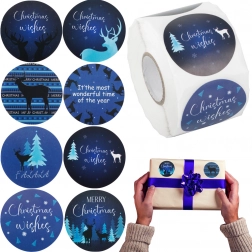 Božićne naljepnice na roli 500 komada