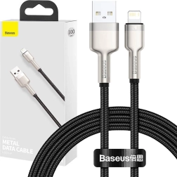 Kabel USB‑A na Lightning BASEUS Cafule 1 m, 2,4 A – crni