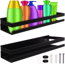 Crna kupaonska polica RUHHY 50 cm