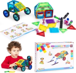 Magnetička građevna set 48 dijelova – kućica i auto
