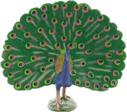 Plastična figurica pauna 11 × 11 × 5 cm