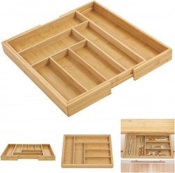 proširivi bambusov organizer za pribor za ladicu greenblue