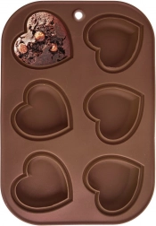 Silikonski kalup za muffine srce, 6 kom – ORION