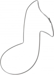 Rezač za kekse od nehrđajućeg čelika nota 7 cm