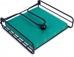 Metalni stalak za salvete s pritisknom ručicom 19 × 19,5 cm – crni