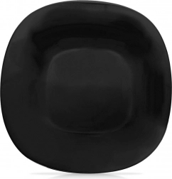 Stakleni desertni tanjur LUNA 20,5 × 20,5 cm crni