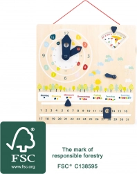 Didaktički kalendar sa satom SMALL FOOT