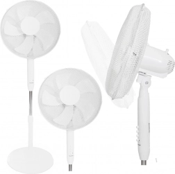 Stolni ventilator 45 W – 3 režima, 5 lopatica, bijeli