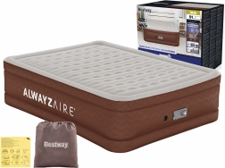 Dvostruki zračni madrac BESTWAY ALWAYZAIRE Fortech s integriranom električnom pumpom, 203 × 152 × 51 cm