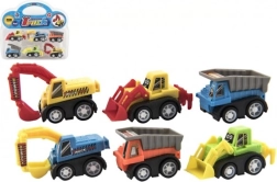 Set mini građevinskih strojeva 6 kom u blisteru, 5 cm