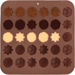 Silikonski kalup za praline Sillinie, 30 cvjetnih oblika