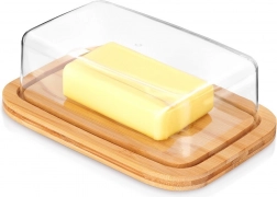 Bambusova posuda za maslac s prozirnim poklopcem