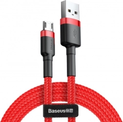 Punjač i podatkovni kabel micro USB BASEUS Cafule 2 m, 1,5 A, crveni