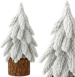 Dekorativno stolno božićno drvce sa snježnim efektom 20 × 9 cm