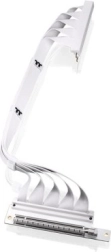 Riser kabel PCI-E 4.0 x16 s produženjem 400 mm, Dvostruki 90°, Bijeli