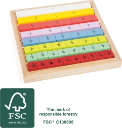 Small Foot edukativna ploča s razlomcima od obojenog drva