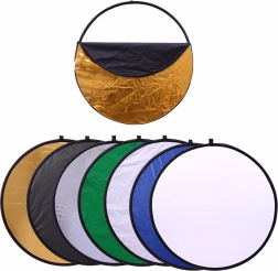 Sklopivi fotografski reflektor 7 u 1, okrugli 60 cm s difuzorom