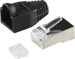 Konektori RJ45 CAT.6 s zaštitom, crni