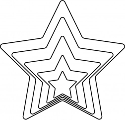 Set kalupa za kolačiće zvijezda, nehrđajući čelik, 5 kom (1,5–7,5 cm)