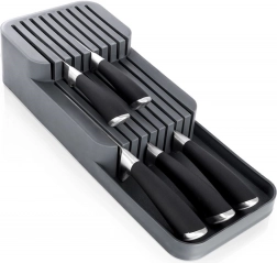 Uložak za ladicu za noževe, sivi, dvorazinski