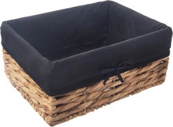Prirodna spremna košara s tekstilnom umetcima 36,5 × 25 × 15,5 cm