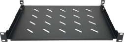 Fiksna polica za 19" rack 1U, dubina 350 mm, crna