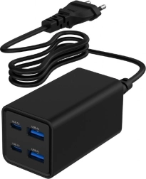 Univerzalni punjač 65W GaN 2xUSB-A 2xUSB-C brzo punjenje crna