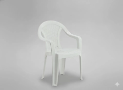 Vrtna stolica s naslonima za ruke, bijela 56 × 42 × 78 cm