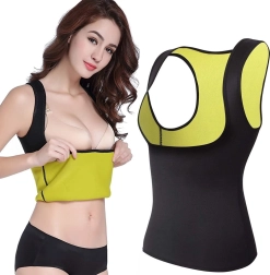 Ženska neoprenaska sportska potkošulja za mršavljenje – crna