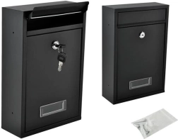 Poštanski sandučić od pocinčanog čelika – crni