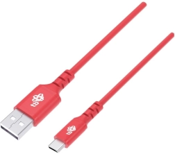 Silikonski USB–USB‑C kabel 1 m, crveni, Quick Charge