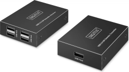 Produživač USB 2.0 preko kabela CAT 6 do 150 m, 4× USB‑A, 1× RJ45 Gigabit Ethernet – set odašiljač/prijamnik