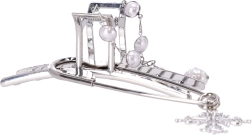 Dekorativna kopča za kosu sa srebrnim biserima