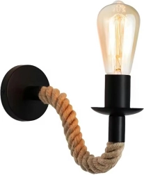 Zidna lampa Loft s jutarnim užetom