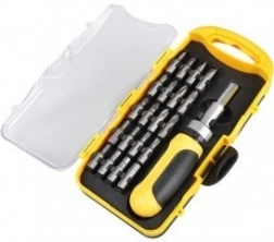 Set od 22 dijelova: bitovi i odvijač s račnom