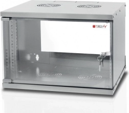 Viseći ormar Techly 19 inča 6U/320 mm s ostakljenim vratima, siva