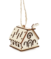 Čarolija drva mali kućica s valovima