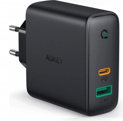 Mrežni punjač Aukey s 2 USB vrata i funkcijom Power Delivery 30 W