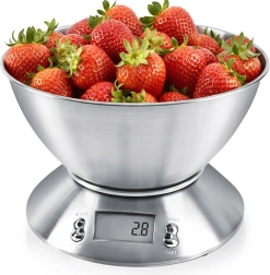 Inox kuhinjska vaga s posudom 5 kg, 2,2 l