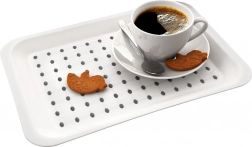 Bijeli poslužavnik 33 × 23 cm s protukliznom površinom